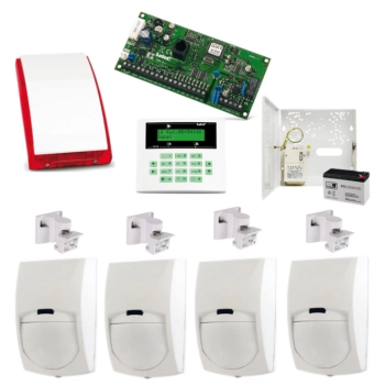 SYSTEM ALARMOWY SATEL CA-5 KPL LCD + 4x BINGO